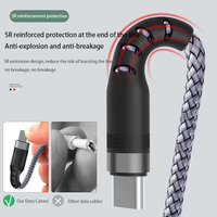 Cable de Carga Rápida USB a Tipo-C, Trenzado de Nailon, Anti-Rotura, Protección SR, Compatible con OEM Personalizado para Pedidos al por Mayor a Nivel Global