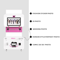 Mesin Foto Booth Digital Selfie Koin Otomatis Vintage untuk Foto Paspor, Dilengkapi Kit Fotografi 3D
