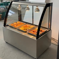 Vitrine chauffante commerciale de haute qualité en verre sur pied pour poulet frit et burgers, idéale pour les commerces