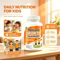 Capsules de soutien nutritionnel osseux Metrand, 60 capsules, complément alimentaire pour enfants et adolescents, calcium, fer, zinc, sélénium, minéraux