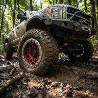 Nouvelles jantes haute performance en alliage d'aluminium forgé sur mesure, multi-branches, 18-22 pouces, rouge et noir, avec Beadlock et rebord profond, pour F150 Raptor