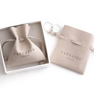 PandaSew Offre Spéciale Mini Pochette Cadeau en Microfibre pour Bijoux, Sac d'Emballage à Cordon, Pochette à Bijoux - Product Image 6