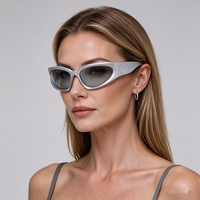 Lunettes de soleil enveloppantes tendance Y2K, logo personnalisé, lunettes de luxe, lunettes de sport, lunettes de soleil pour hommes et femmes, vente chaude