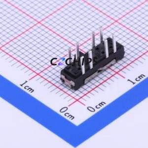 JS203011AQN Slide Switch Through hole Component (THT) Switch Double Pole Three Throw Rectangle Pin Header PC Pin 300mA - Product Image 2