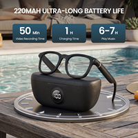 Lunettes Intelligentes avec Traduction IA, Verres Photochromiques, Vidéo 1080P, Étanchéité IPX-6, Musique, Appels, Caméra WiFi, Étui de Recharge