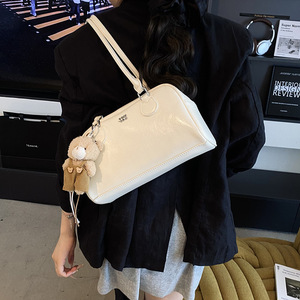 Sac à <span class=keywords><strong>bandoulière</strong></span> élégant pour <span class=keywords><strong>femme</strong></span> en similicuir souple à motif pierre, avec fermeture éclair et <span class=keywords><strong>bandoulière</strong></span> portable, sac à main tendance - Product Image 1