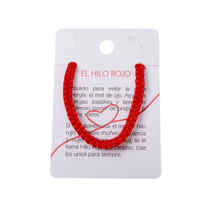Bracelet tressé El Hilo Rojo, fil rouge, fait main, porte-bonheur, protection contre le mauvais œil, cadeau unisexe - Product Image 2