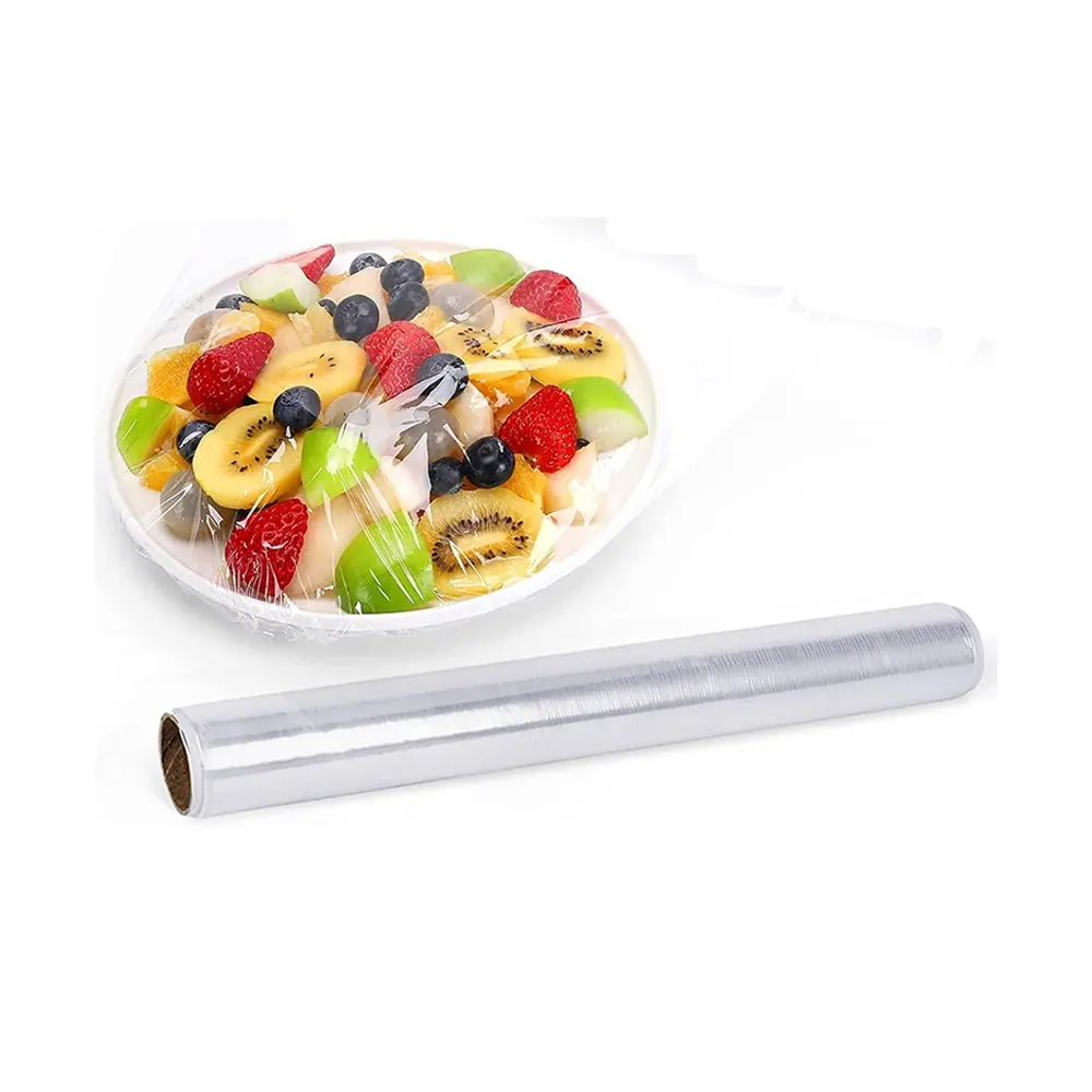 Cling Film kertas pembungkus gulungan makanan transparan kemasan menyimpan bungkus plastik bungkus gulungan Film Cling