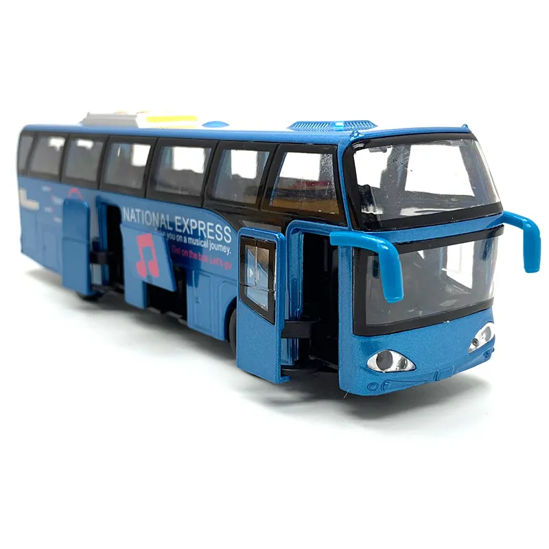 Открывающиеся двери OEM ODM Рождественский подарок для детей литые под давлением металлические модели автобуса большой детский игрушечный автобус