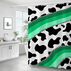 <span class=keywords><strong>Tenda</strong></span> da doccia con stampa leopardata <span class=keywords><strong>arcobaleno</strong></span>, tende da bagno colorate in stile moderno con 12 ganci, decorazioni per il bagno in poliestere impermeabile - Product Image 2