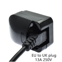 Prise UE vers Royaume-Uni 2 broches rondes UE vers amovible 3 broches adaptateur de prise de conversion de voyage Royaume-Uni 13A 250V ST-6