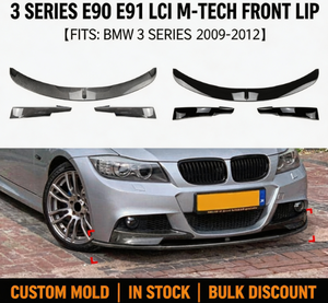 ชุดสปอยเลอร์กันชนหน้าสำหรับ BMW ซีรีส์ 3 E90 E91 ปี 2009-2012 M Sport ชุดแต่งมุมกันชนหน้า + ลิ้นกันชนหน้า ขายส่ง - Product Image 1