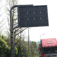Pôle de cadre d'affichage de publicité en acier de panneau d'écran d'induction de LED en forme de F pour la chaussée de produit d'information d'intersection de route