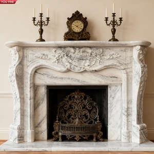 Cornice per Caminetto in Marmo Bianco Personalizzata YOUFINE, Decorazione di Lusso per Interni del Soggiorno - Product Image 3