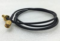 Connecteur coaxial en cuivre fourni par l'usine, fiche mâle SMA vers prise femelle SMA, câble RG58 à faible perte avec gaine en PVC