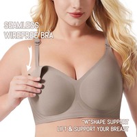 BH Tanpa Kawat Seamless Private Label untuk Wanita, BH Menyusui Bernapas