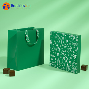 Personalized Custom Chocolate Truffle Box Coated Paper Bag Packaging Luxury Small Christmas Chocolate Gift Boxes