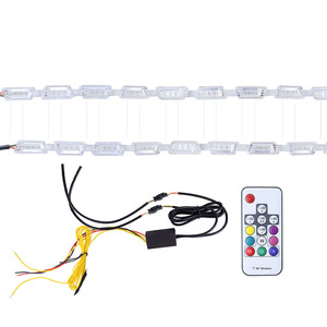 ไฟรถยนต์คริสตัลเทียร์ส RGB ไฟ LED สำหรับวิ่งกลางวัน พร้อมรีโมทคอนโทรล  แบบไหลได้ ชุดแถบไฟ LED 15 ดวง - Product Image 2