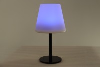 Lampe de table dôme moderne en plastique électrique à interrupteur à tirette, lumière chaude rechargeable, 16 couleurs, dimmable, intérieur/extérieur, pour chambre à coucher