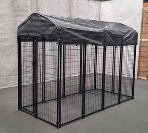 2025 Hot Sales Black Metal <strong>Dog</strong> Kennels Breathable Solid Pattern Outdoor Pet Cage <strong>Welded</strong> Wire Mesh <strong>Crate</strong> Hot Selling Product - Product Image 6