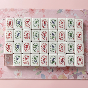 En stock: Juego de Mahjong americano de acrílico de 4 capas con interior perlado, fichas de Mahjong estadounidenses para 4 jugadores, venta al por mayor. - Product Image 3