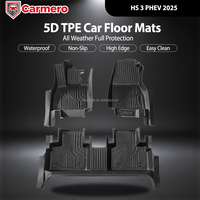 Tapis de sol de voiture 5D TPE de haute qualité, tapis de sol personnalisés pour voitures, tapis de sol auto imperméables, usine de tapis de sol pour Hongqi HS 3 PHEV 2025