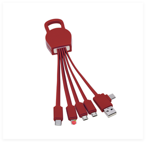 Regalo promocional <span class=keywords><strong>Entrada</strong></span> de 2 vías Cable de carga 4 en 1 Cable <span class=keywords><strong>Usb</strong></span> todo en uno con impresión de logotipo Llavero de cable <span class=keywords><strong>Usb</strong></span> para todos los teléfonos - Product Image 2