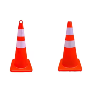 Cono de Seguridad Vial de PVC Azul Personalizable al por Mayor en Varios Colores, Cono de Advertencia de Tráfico Reflectante - Product Image 1