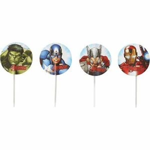 Avenger Mini Cupcake Topper picks flag sticks for food - Product Image 2