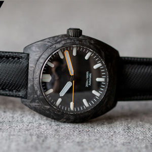 <span class=keywords><strong>Orologio</strong></span> da Uomo in Vero Carbonio Forgiato con Cinturino in Pelle, Quadrante da 22mm e 36mm, Vetro e Lancette - Product Image 2