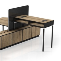 Mobilier de bureau multifonctionnel style libre Bureau de travail pour plusieurs personnes Grand espace de rangement Poste de travail Établi Bureau de bureau