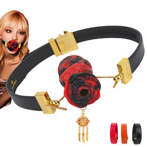 FUNSM Ruthtoy Boules buccales en silicone liquide, bâillon buccal avec cordon en cuir réglable, jouet sexuel pour adultes pour hommes et femmes - Product Image 1