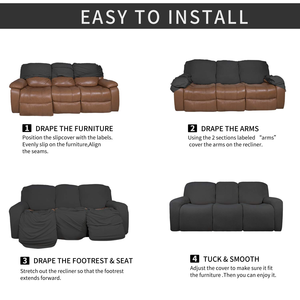 Funda Elástica para Sillón Reclinable, Funda Lavable para Sofá Eléctrico de Poliéster, Decoración Moderna para el Hogar - Product Image 3