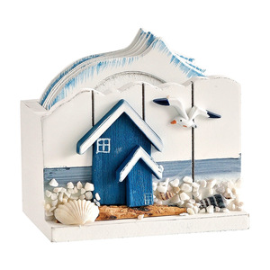 Mediterranean Wooden Coasters Lighthouse Hut Design Insulated <b>Table</b> <b>Mats</b> Desktop Decor - Product Image 4