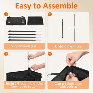 90L lăn giỏ giặt trên bánh xe 29 trong <span class=keywords><strong>Hamper</strong></span> giặt với bánh xe và túi lưới có thể tháo rời - Product Image 2