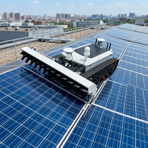 Robot de nettoyage automatique de panneaux solaires homologué CE avec planification de trajet IA pour fermes solaires - Product Image 2