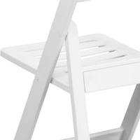 Chaises pliantes empilables modernes en résine blanche avec dossier en éventail et rembourrage pour mariages en extérieur, parcs et célébrations en cour – Vente en gros