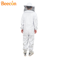Combinaison d'apiculture populaire avec une grande capuche ronde amovible, respirante, pour apiculteur, personnalisable