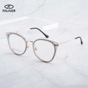 Montura de Gafas Cat Eye FalaiEr TR87144 50 18 137 con Protección Anti Luz Azul, Montura Completa Unisex, Lentes Planas - Product Image 5