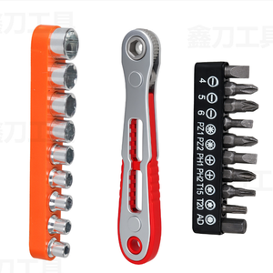 Tournevis à cliquet avec fonction inversée, tête à angle droit de 90 degrés, clé multifonctionnelle, jeu de embouts plats courts 90- - Product Image 2