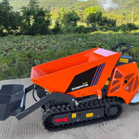 Mini-dumper hydraulique sur chenilles Antspower 2026 homologué CE, motorisé par un moteur à essence de 13,5 CV, capacité de charge de 600 kg