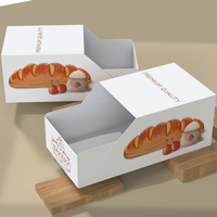 Conception de tiroirs de luxe Boîtes à sandwich en papier à hamburger biodégradables imprimées sur mesure
