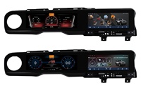 Écran double 10,25 + 10,25 pouces pour Jeep Wrangler JL 2018-2023, système Android, lecteur DVD de voiture, tableau de bord numérique, unité principale