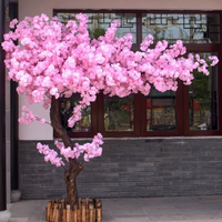 Japanischer Sakura-Blütenbaum, Rosa Künstlicher Seiden-Kirschblütenbaum, Umweltfreundlicher Immergrüner Baum für Innendekoration