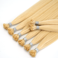 Extensiones de Cabello Humano Rubio al por Mayor con Cutícula Alineada, Extensiones de Cabello Virgen Remy de Doble Trama con Punta K, Cabello Humano Natural