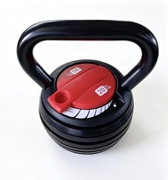 Kettlebell réglable en fer de 18 kg (40 lb) – Ensemble de poids à changement rapide pour entraînement de force à domicile et musculation