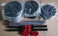 Haltères en caoutchouc PVC noir unisexe, équipement de fitness complet pour la maison, poids réglables, utilisation en dortoir, ensemble de barres HBYL