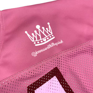 Camiseta de fútbol americano con logotipo personalizado, camiseta de fútbol de punto extragrande transpirable de malla sublimada - Product Image 4