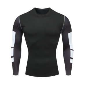 Maglia a Maniche <span class=keywords><strong>Lunghe</strong></span> da Uomo per Basket e Calcio, PRO Fitness, Elastica, Traspirante, ad Asciugatura Rapida, Alta Elasticità, per Sport e Corsa - Product Image 2