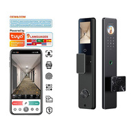 Serrure Intelligente A40 Bois et Aluminium avec Reconnaissance Faciale, Empreinte Digitale, Code, Carte, Clé, Contrôle par Application, Stockage Cloud, WiFi TUYA Home
